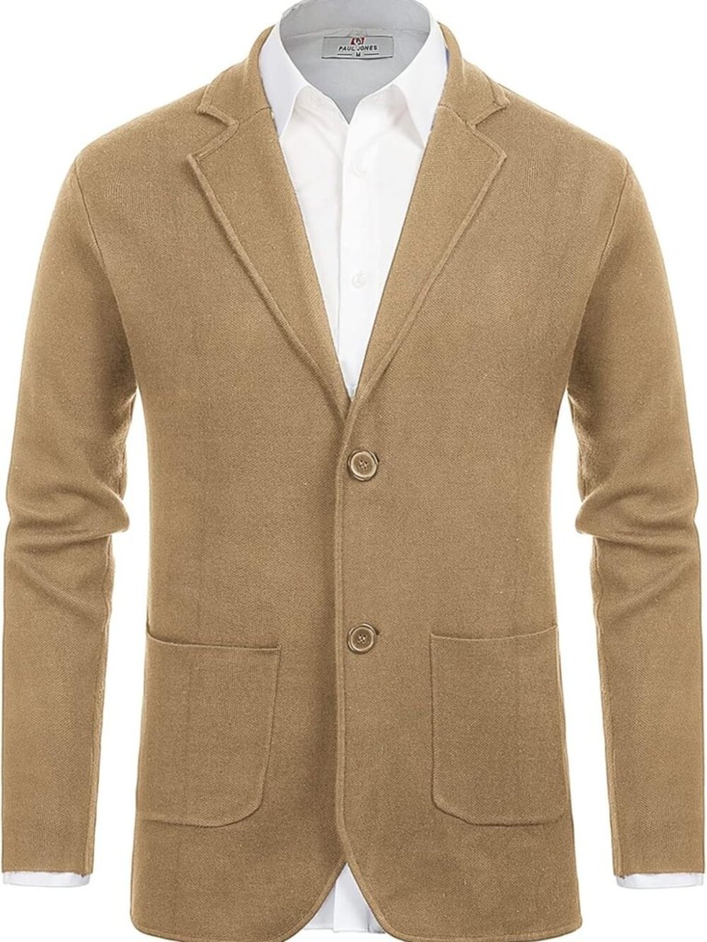 Stylish Men's Shawl Collar Cardigan Sweater Blazer - Button Down Knit Jacket